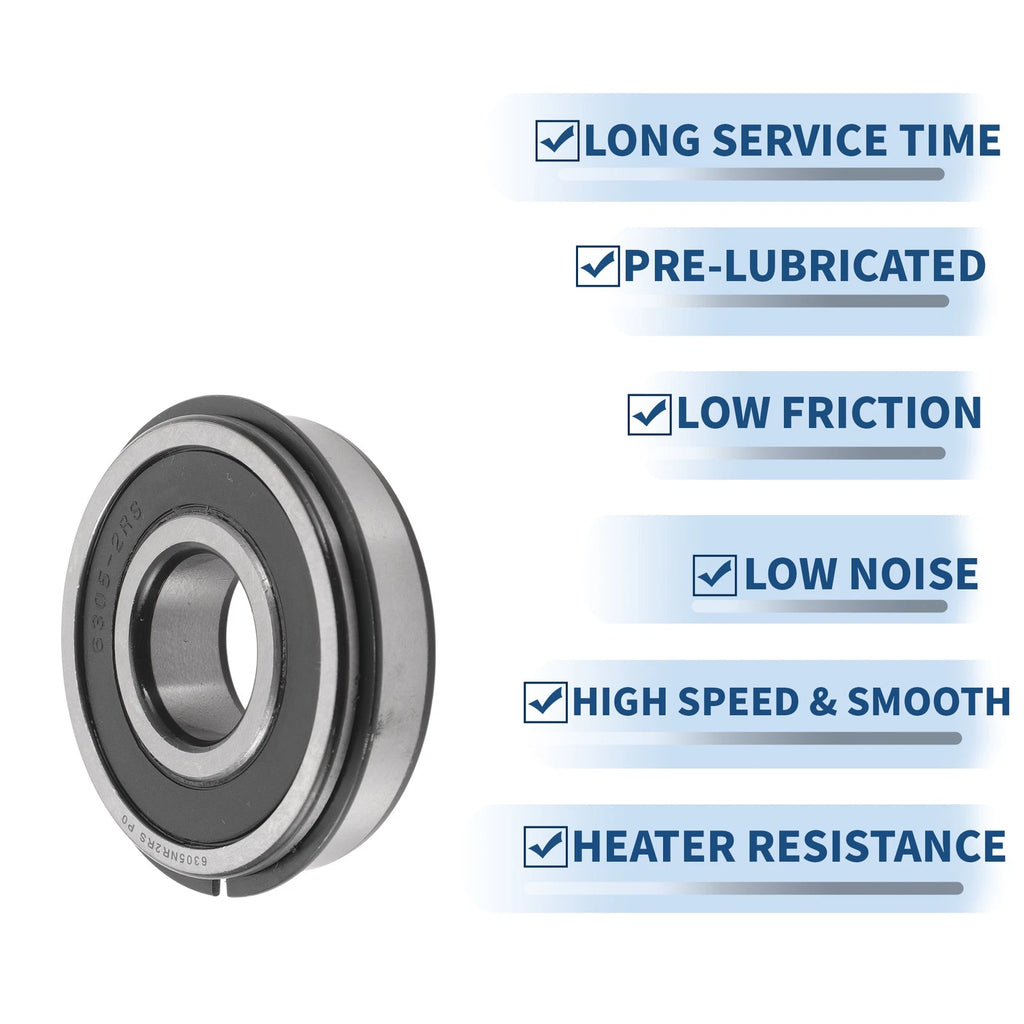 6305NR2RS Deep Groove Ball Bearing for Scooter Skateboard Wheel (25x62x17mm)