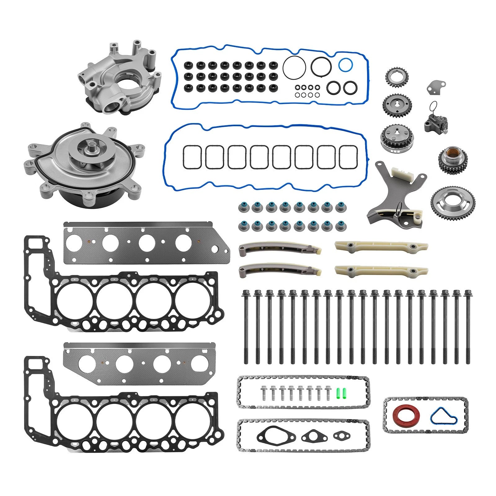 Timing Chain & Water Pump Kit w/ MLS Head Gasket for Dodge Ram 1500 (2002–2008)