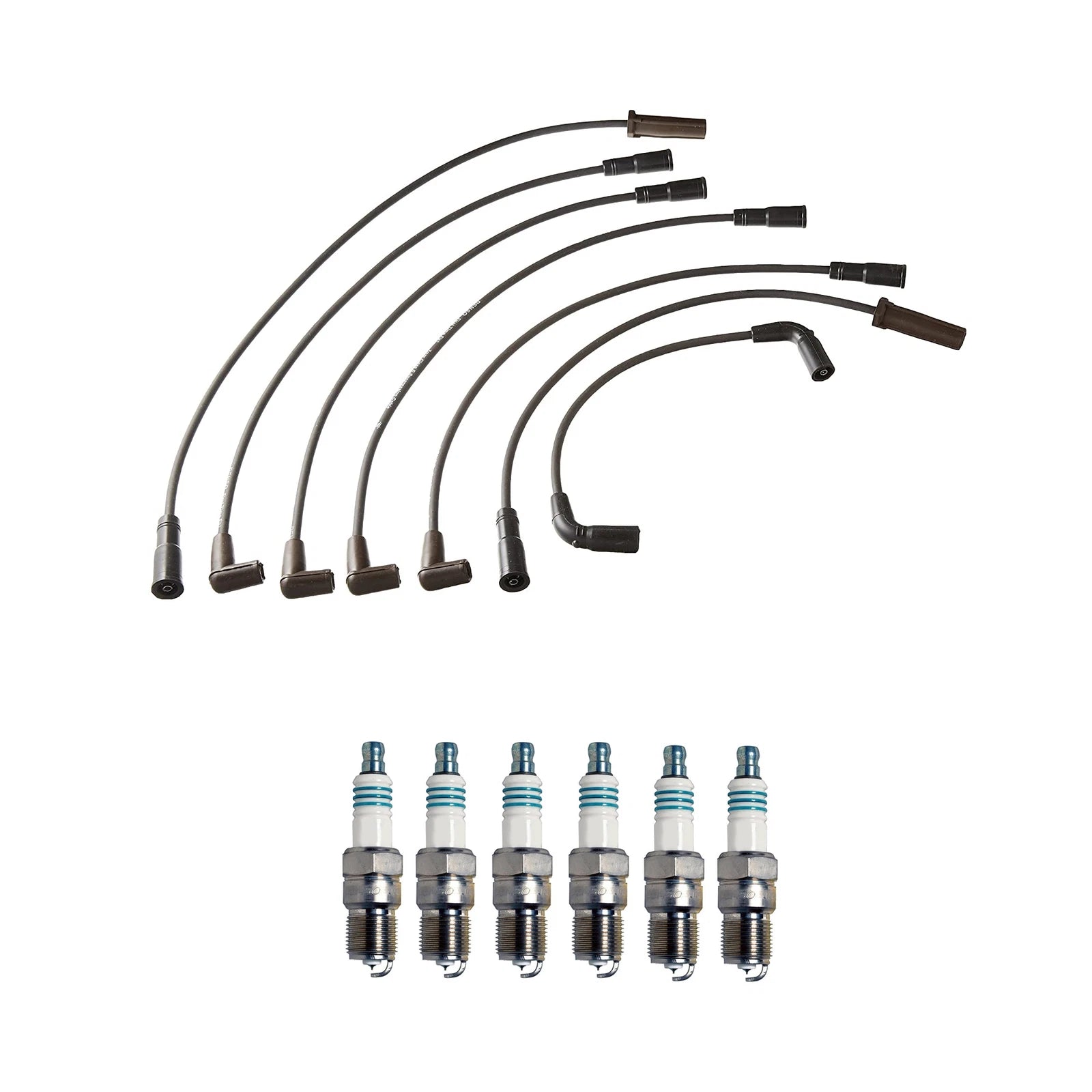 Denso 7mm Wire Set & 6 Iridium Power Spark Plugs Kit for Chevy GMC 4.3L V6 (1996–2002)