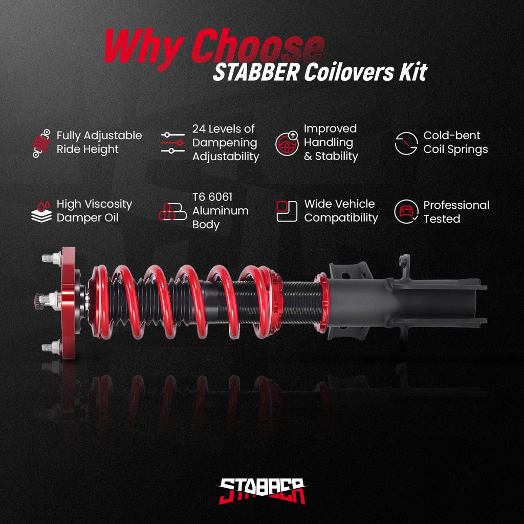 STABBER Coilovers 24 Step Damper Suspension Kit for Ford Mustang (2015–2023)