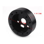 Steering Wheel Spacer Kit for 6 Hole to 3 Hole Adapter (Black)