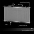 Aluminum Radiator DPI13932 for Acura Integra, Honda Accord, Civic (2022–2024)