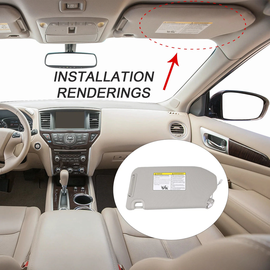 Sun Visor with Mirror for Nissan Pathfinder (2013-2016)