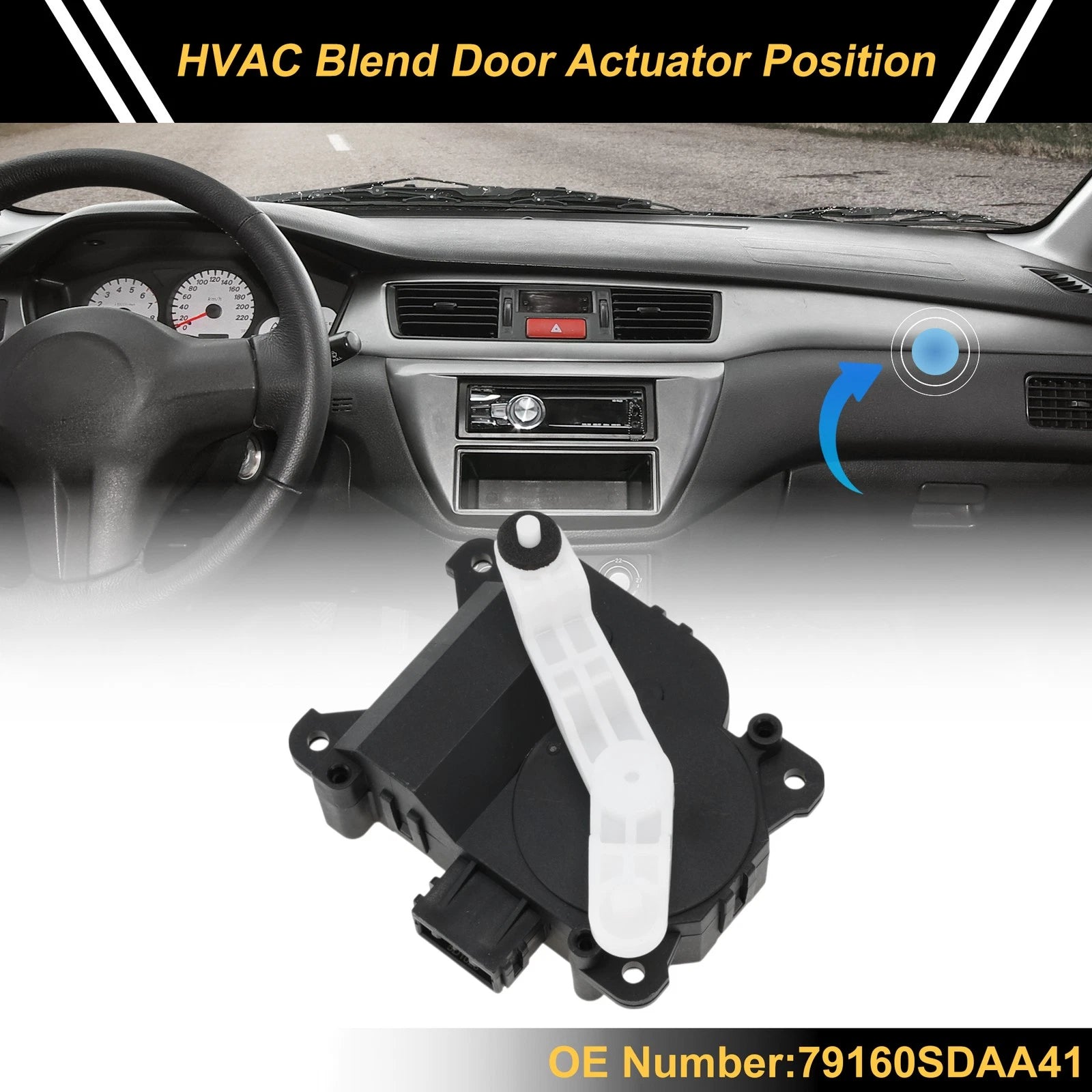 HVAC Heater Blend Door Actuator for Honda Accord (2003–2008) No. 79160SDAA41