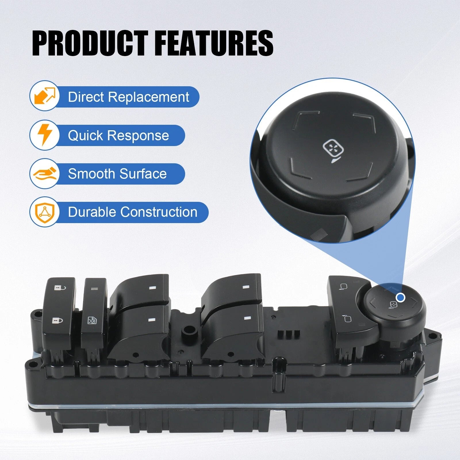 Front Left Power Window Switch for Chevy Silverado 1500 GMC Yukon (2007-2014)