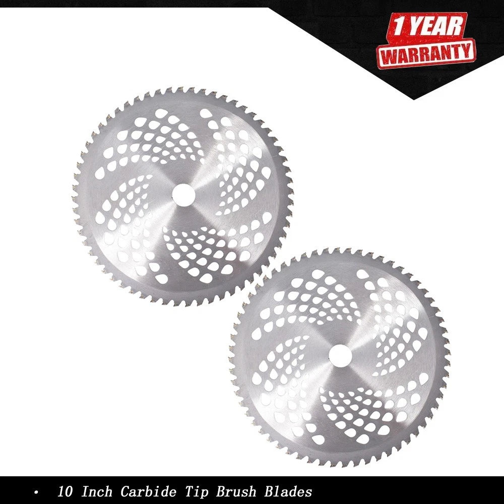 Set of 2 Carbide Tip Brush Cutter Blades for Trimmer Weed Eater