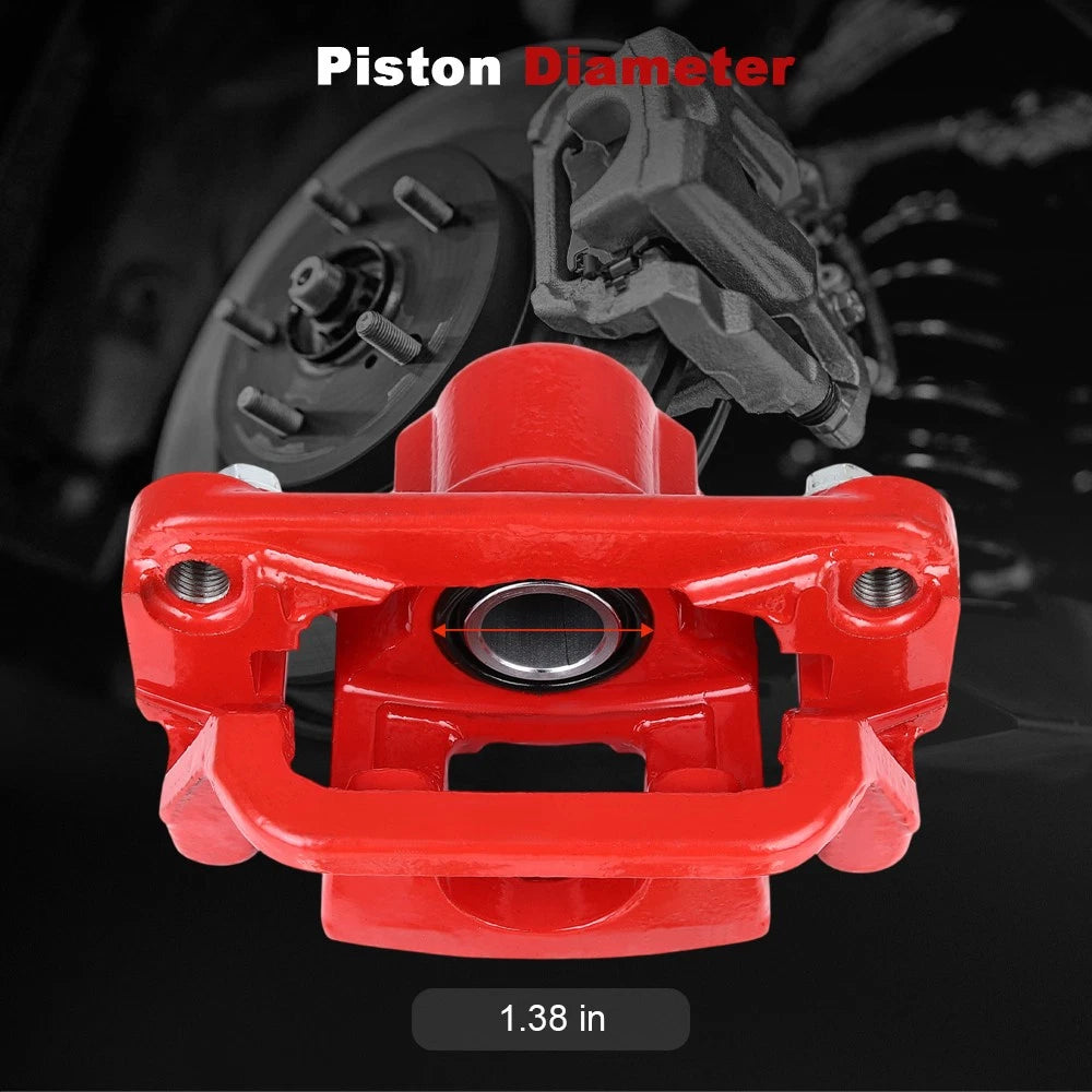 Set of 2 Red Rear Brake Calipers for Nissan Altima Maxima (2007–2012)