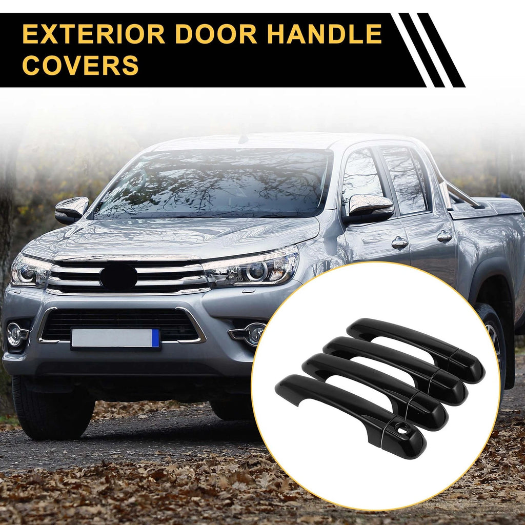 Set of 4 Exterior Door Handle Covers for Toyota 4Runner (2010–2019) Black