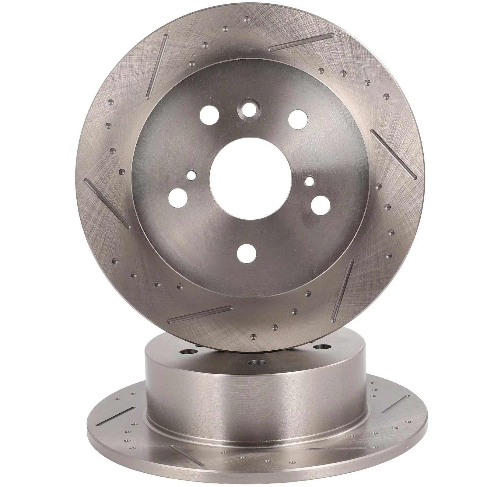 Set of 2 Rear Drilled Slotted Brake Rotors for Lexus ES350 (2007–2011) Toyota Camry