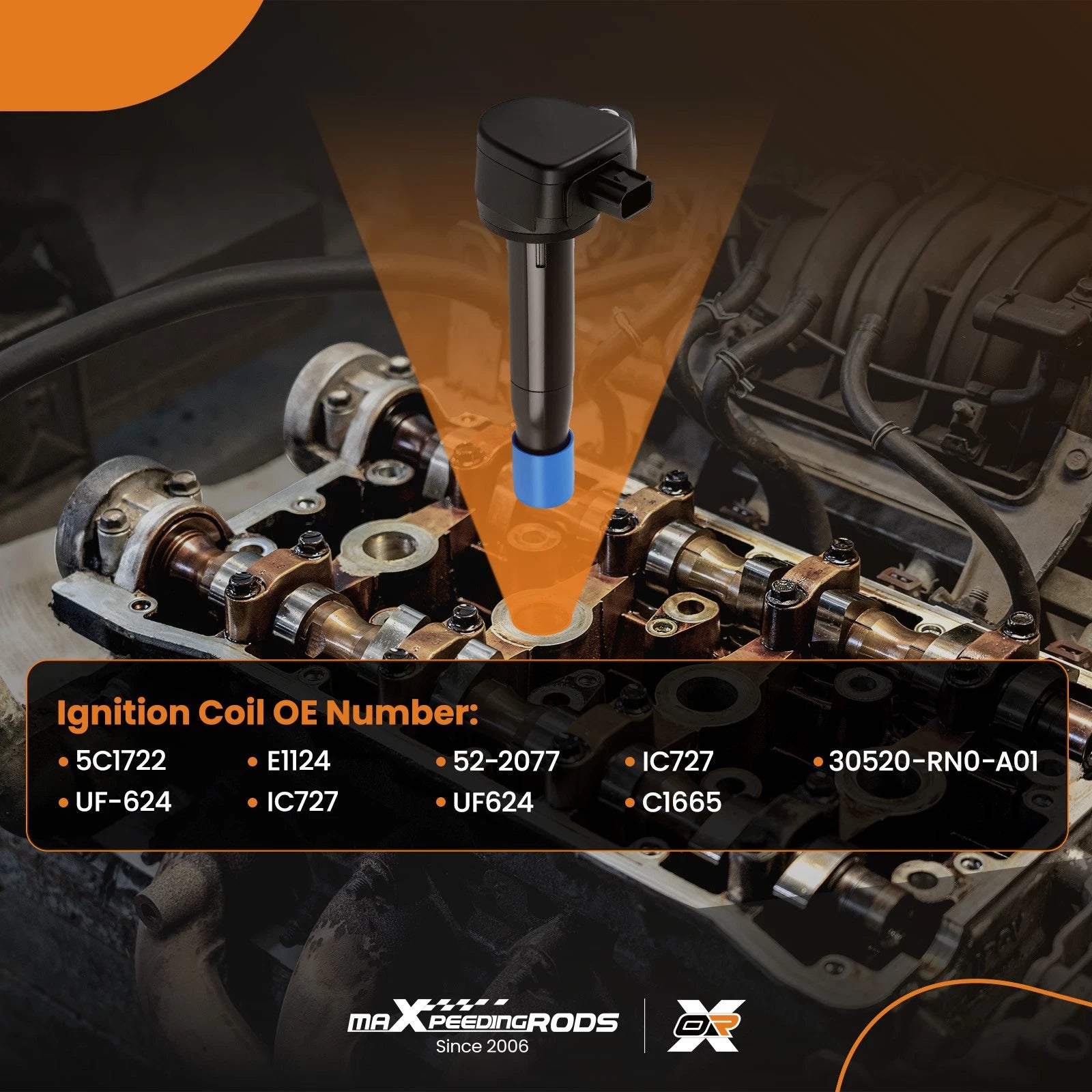 Engine Coil Kit for Honda Pilot Ridgeline Acura MDX ZDX RDX (2008–2013)