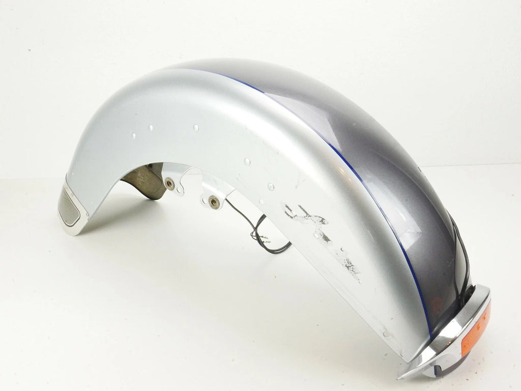 Front Fender for Harley Touring Ultra Limited (2014–2021) Silver Blue Pin Stripe