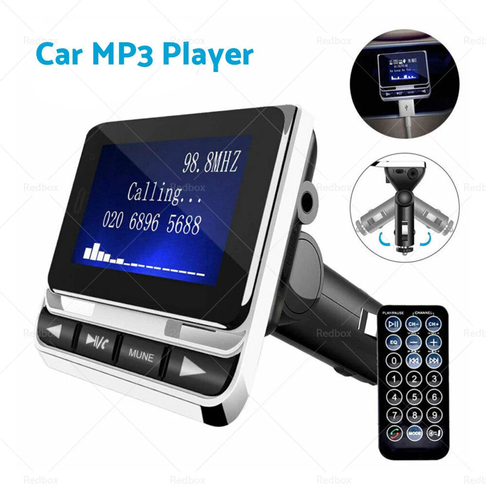Bluetooth FM Transmitter MP3 Player USB Charger for Universal Vehicles (2010–2023)
