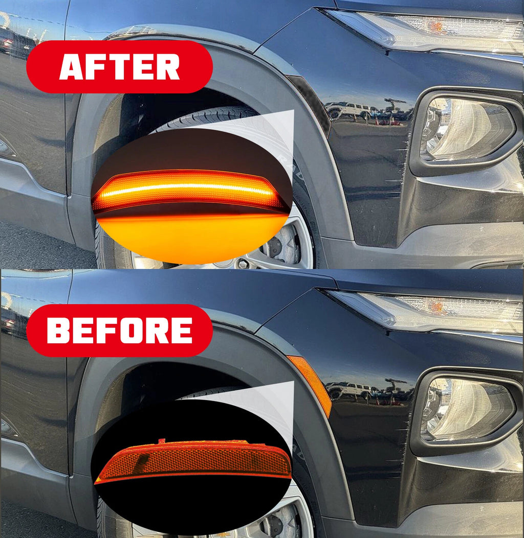 Smoked Lens Amber LED Front Side Marker Light for Chevrolet Trailblazer (2021–2024)