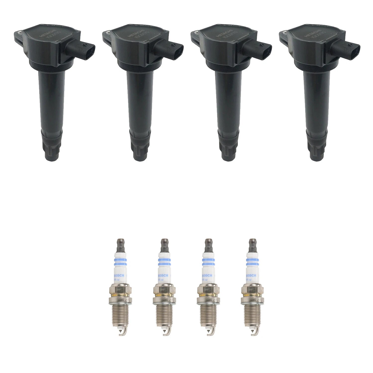 Set of 4 Ignition Coils & Spark Plugs for Dodge Avenger (2008–2014)
