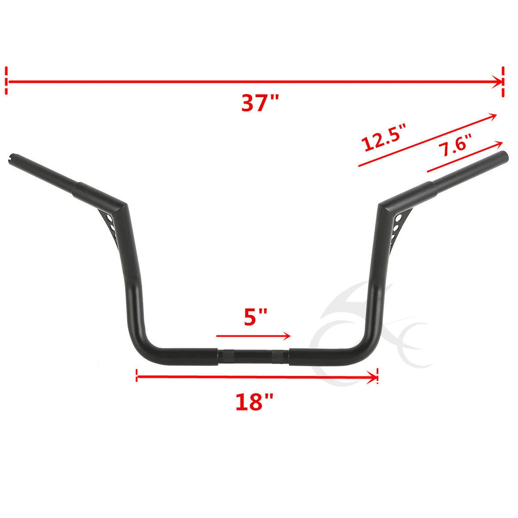 12" Rise Ape Hangers 1-1/4" Handlebars for Harley CVO Street Glide (1982–2024)