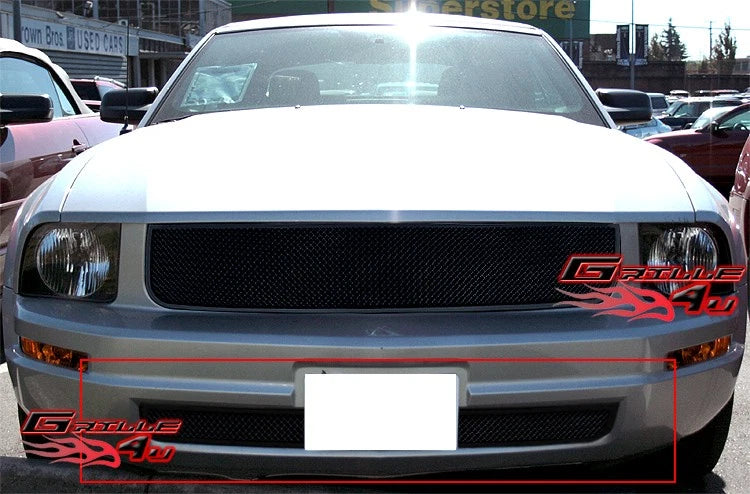 Black Mesh Grille Insert for Ford Mustang V6 (2005–2009)