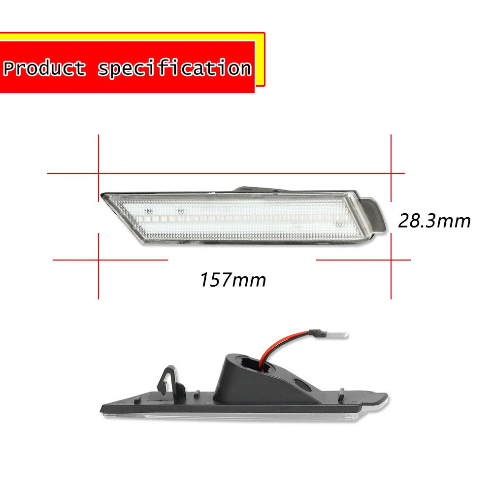 LED Front Bumper Side Marker Reflectors for Chevy Camaro (2010–2015)