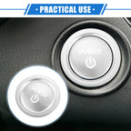 2X Engine Start Ignition Button Cover for Toyota Sienna (2022–2023) Silver Tone