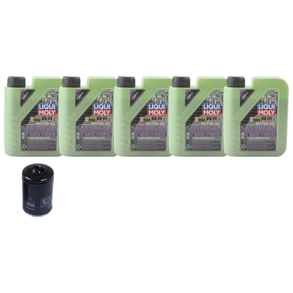 5L Liqui Moly Molygen 5W-40 Engine Oil Change Kit for A4 Passat