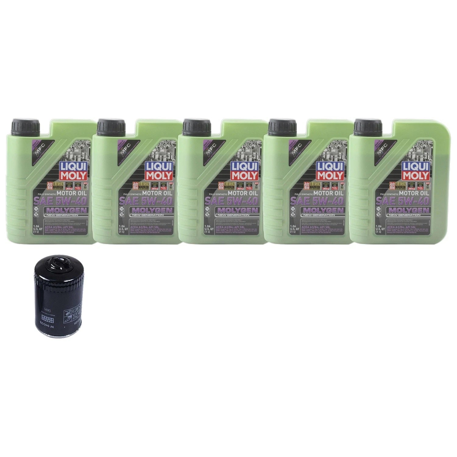 5L Liqui Moly Molygen 5W-40 Engine Oil Change Kit for A4 Passat