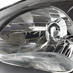 Pair of Black/Clear Signal Headlights for Honda Civic (1999–2000)