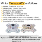 2 Rear Wheel Hubs for Yamaha Big Bear 250, Bruin 250, Kodiak 400 (1990–2006)