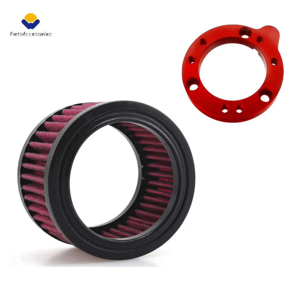Air Filter Cleaner & Adapter for Harley-Davidson Sportster 883 1200 (2004–2023)