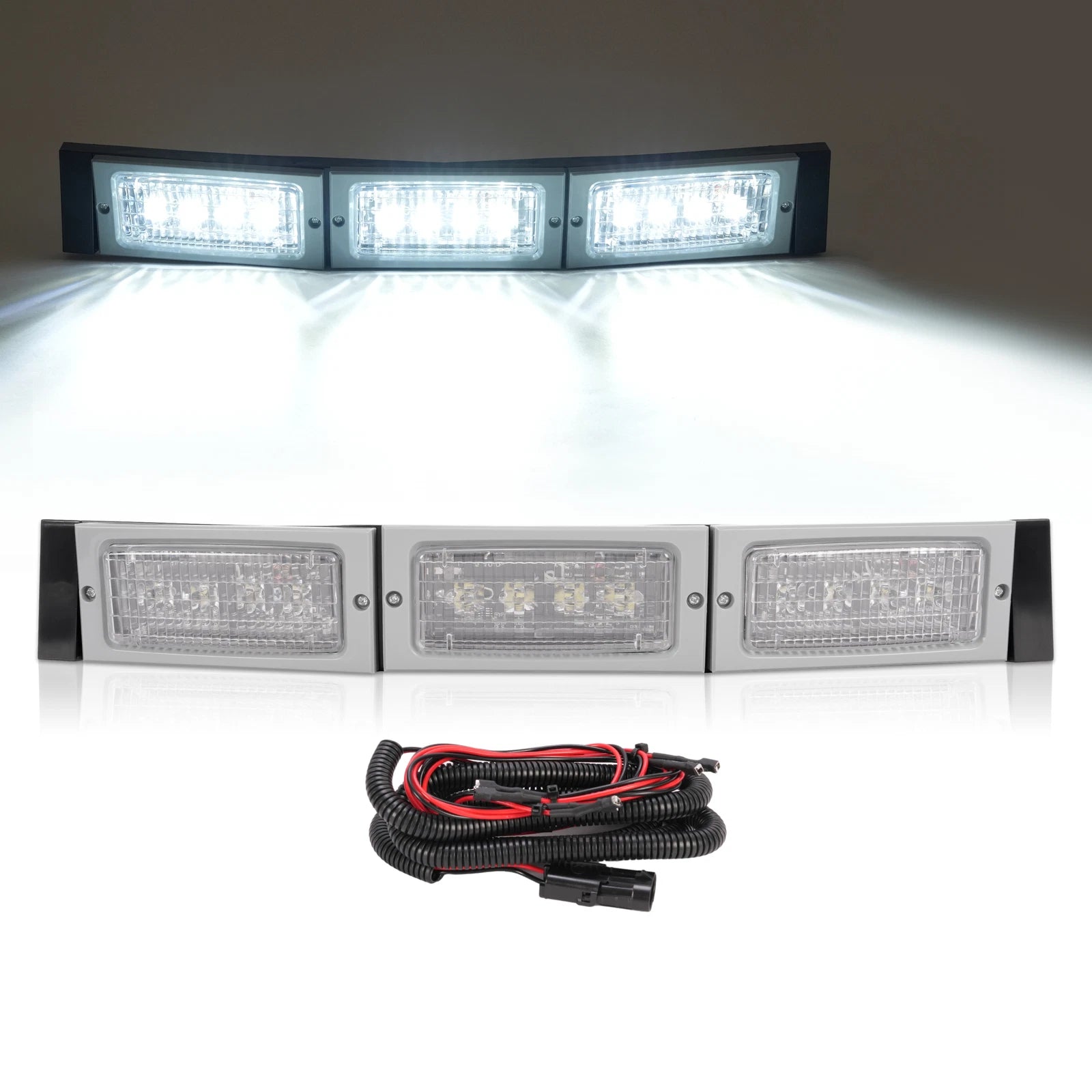 3X LED Flood Beam Headlight for John Deere 4050 4055 4255 (1978–1992)