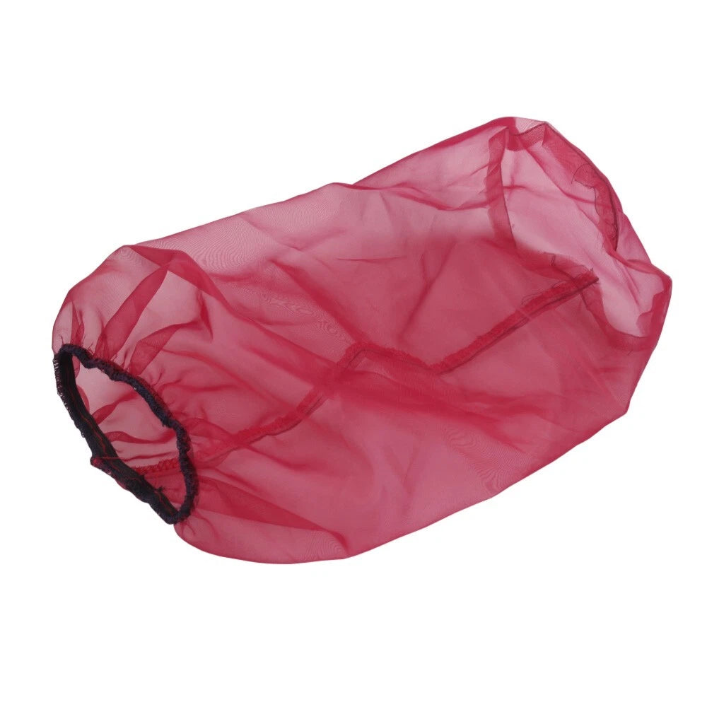 Red Universal Water Guard Cold Air Intake Pre-Filter Cone Cover