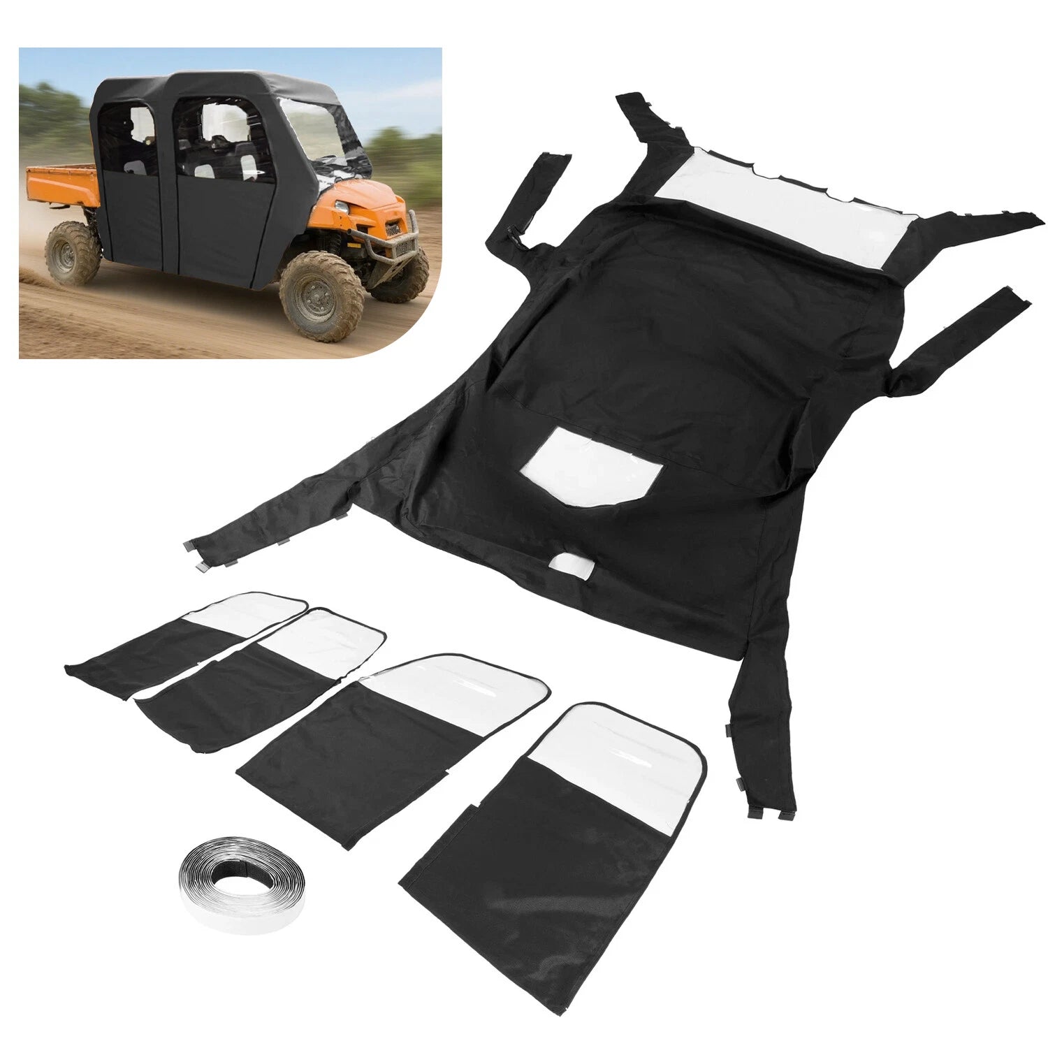 Full Soft Door Cab Enclosure for Polaris Ranger 800 Fullsize Crew (2010–2014)
