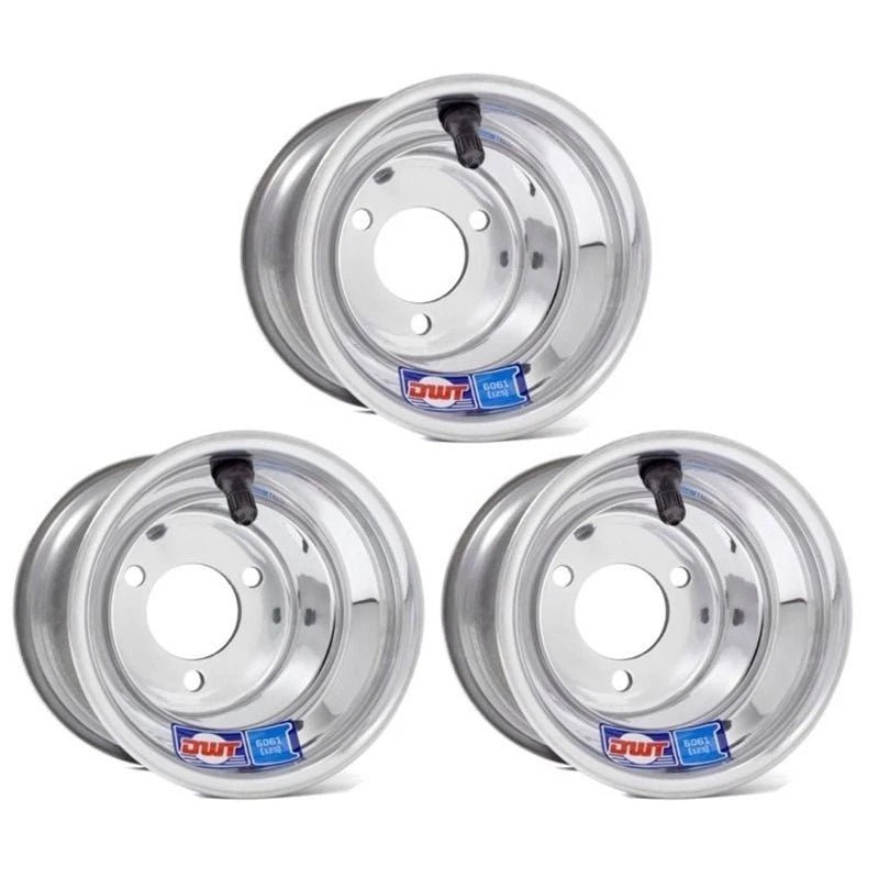 Set of 2 DWT Polished 8" Wheels Rims for Yamaha Tri Moto 225DX (1985–1987)