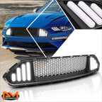 Honeycomb Mesh Front Upper Bumper Hood Grille w/LED DRL for Ford Mustang (2018–2020)