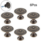 Set of 6 Antique Bronze Door Pull Handles for Cabinet Drawer (30x20mm)