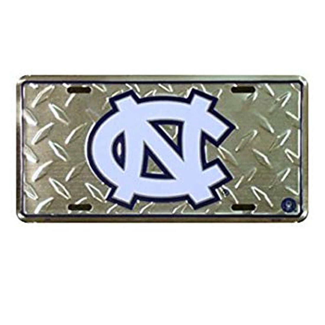 Diamond Plate Embossed License Plate for North Carolina Tar Heels (6x12)