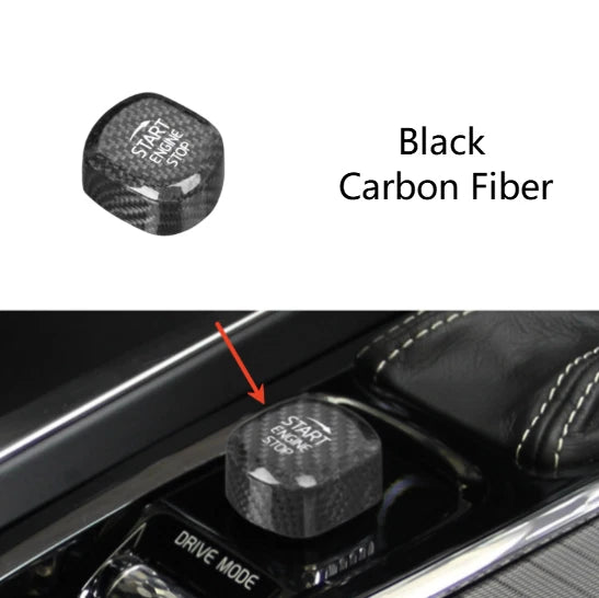 Carbon Fiber Start Button Cover for Volvo XC60 XC90 S60 S90 V90 (2010–2023)