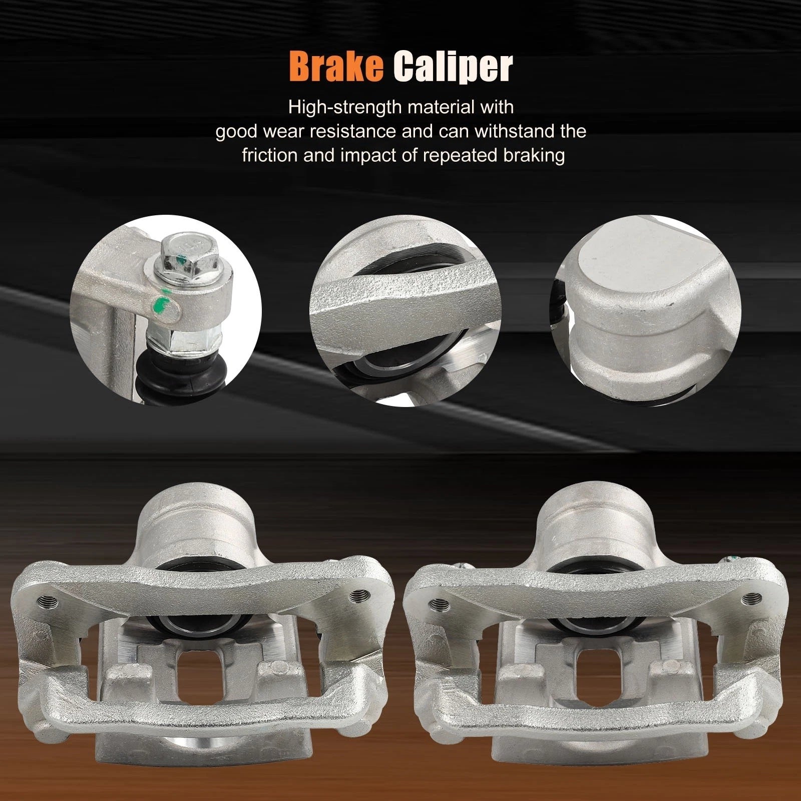 Rear Pair Brake Calipers w/ Bracket for Hyundai Santa Fe (2007–2009)