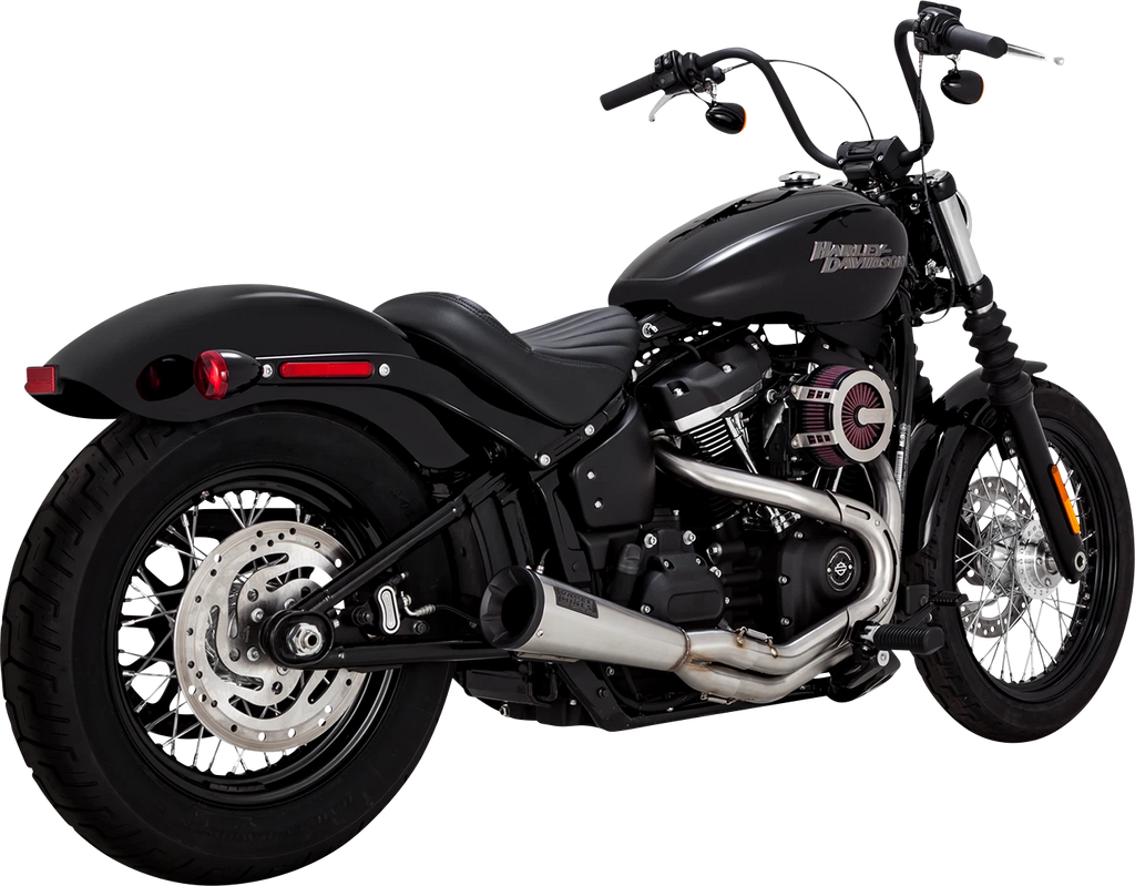 2-into-1 Upsweep Exhaust for Harley (2018–2024) Vance & Hines Brushed/Stainless