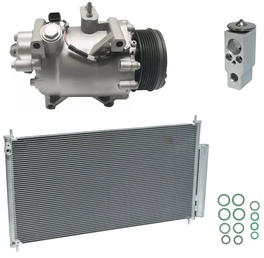 AC Compressor Kit With Condenser Replacement for Honda Civic Coupe 2.4L (2014)
