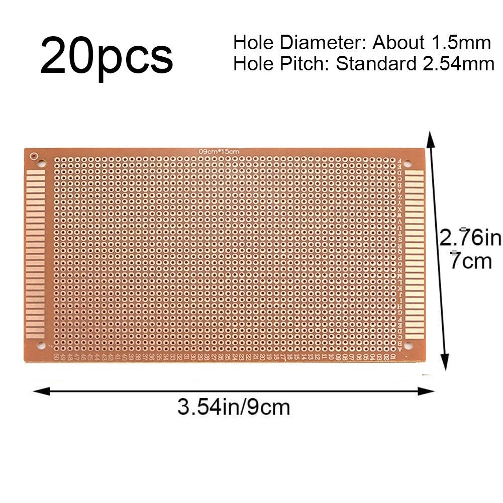 20 PCB Experiment Boards 7x9cm for DIY Electronics Projects