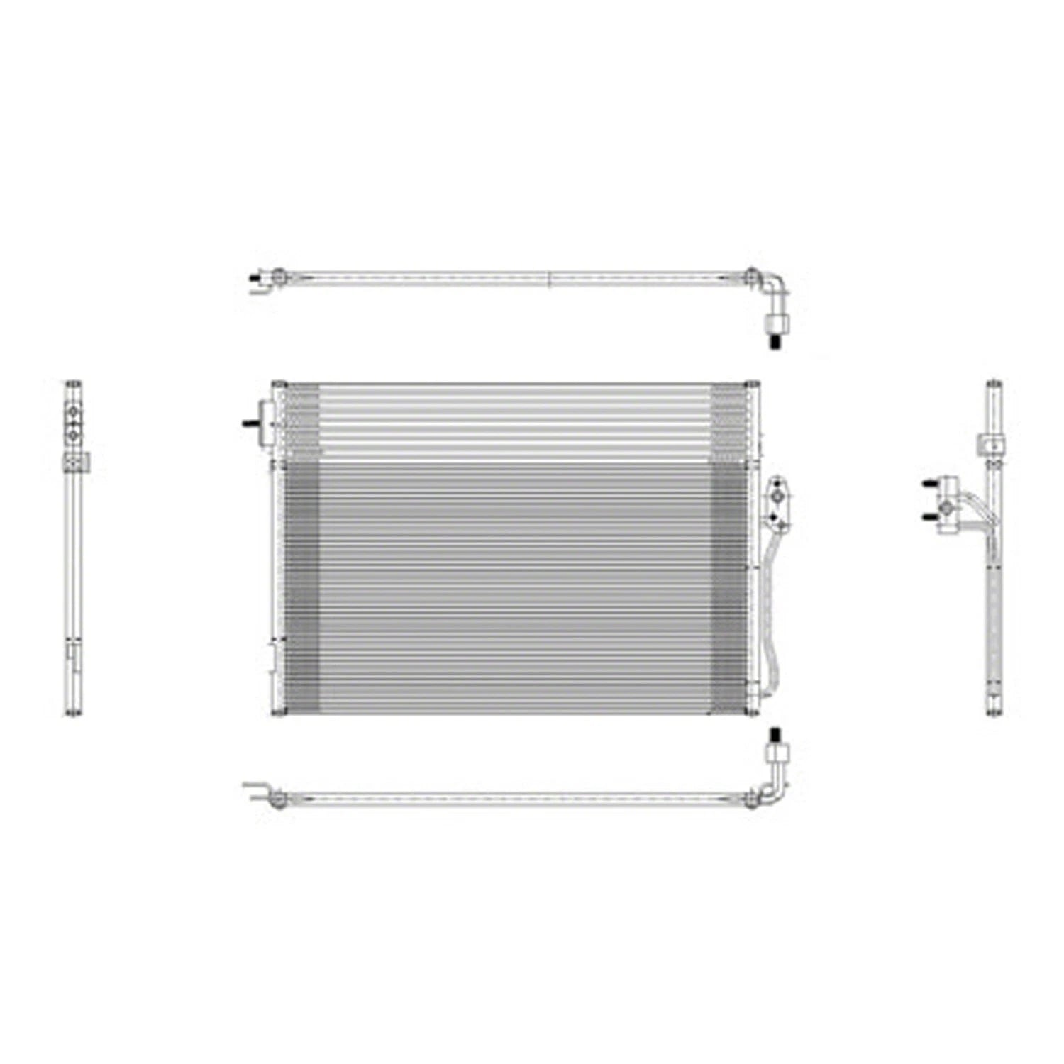 Replacement A/C Condenser w/TOC Repair Part For 2009-2010 Dodge Journey