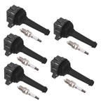 Set of 5 Ignition Spark Plugs for Volvo C70 S60 S70 S80 V70 XC70 XC90 (1998–2009) UF341