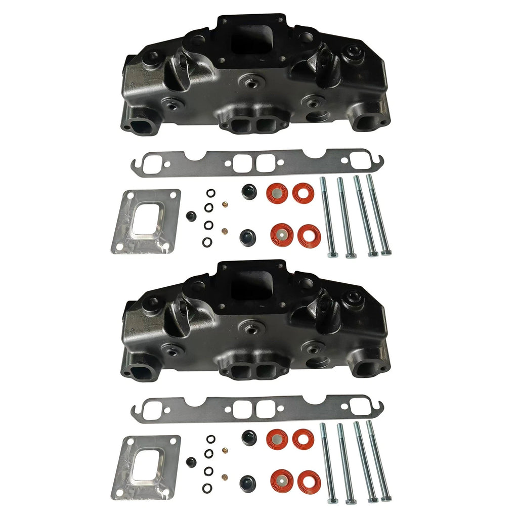 2X Dry Joint Style Manifold with Gasket for Mercruiser V8 (1985-2000)