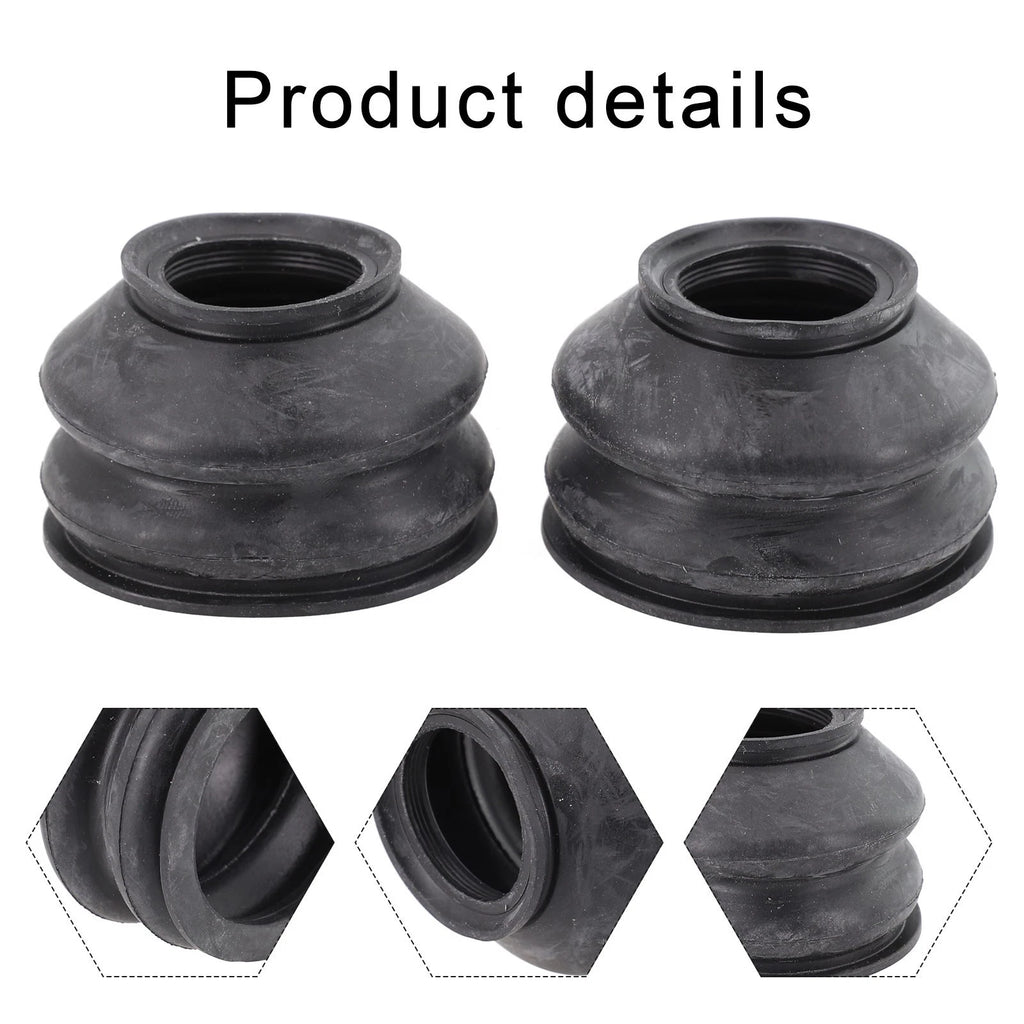 Set of 2 Ball Joint Cover Kits for - Black Silicone