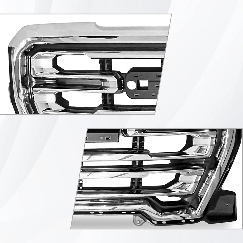 Chrome Front Upper Grille for GMC Sierra 1500 (2019-2021)