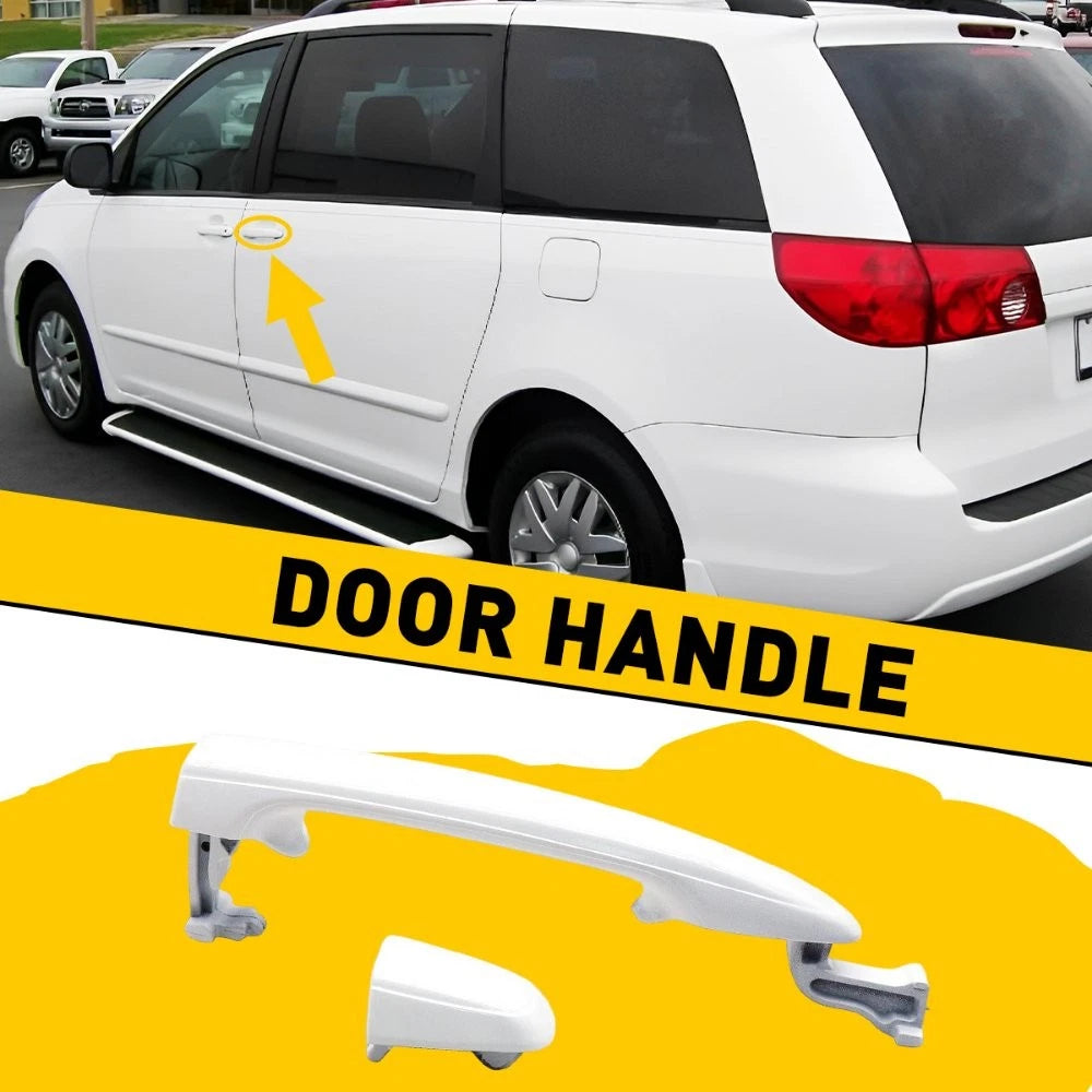 Rear Sliding Door Handle for Toyota Sienna (2004–2010) - White EV