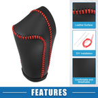 Gear Shift Lever Cover for Honda CR-V (2008–2014) Black Red Stitches
