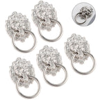 5X Zinc Alloy Lion Head Door Pull Handle Ring Knob Hardware Decor