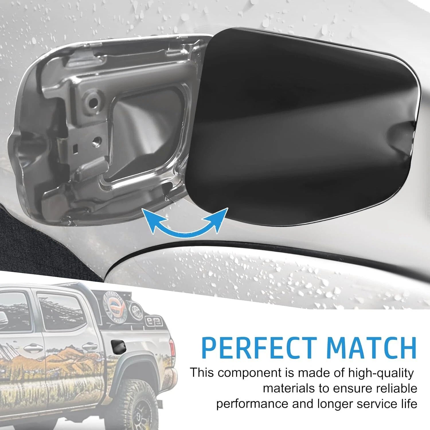 Fuel Gas Door for Toyota Tacoma (2005–2015) 77305-04904 Black