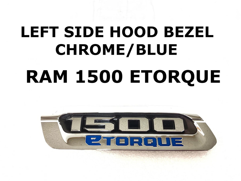 Chrome Left Side Hood Bezel for RAM 1500 ETORQUE (2021–2022) 68309828AB