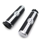 1" Skull Handlebar Grips for Harley Touring Road King Street Glide (1996–2017)